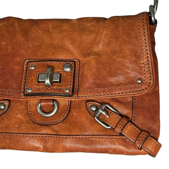 Vintage Y2K Juicy Couture brown Leather Bag with Heavy Chain Strap - Picture 3 of 16